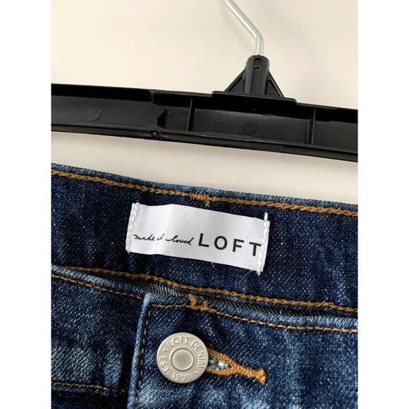 LOFT The Straight Crop High Rise Jeans Size 31 Tall - Picture 4 of 6